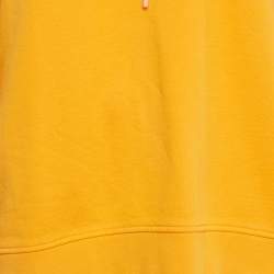 Pre Owned Ganni Orange Logo Embroidered Cotton Hoodie and Sweatpants Set S/M