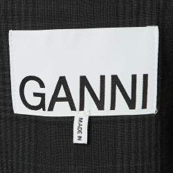 Pre Owned Ganni Grey Patterned Crepe Vest & Pants Suit XXS/XS/L