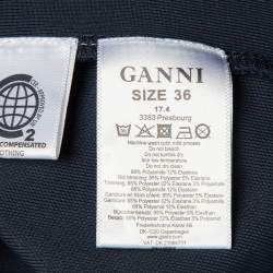 مملوكة مسبقًا طقم بدلة رياضية جيرسيه جانى بتفاصيل مخططة باللون الأزرق الكحلي مقاس صغير - سمول