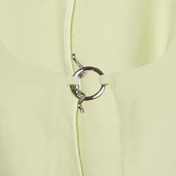 Pre Owned غاني كارديغان قصير محبوك بتمدد أخضر نعناعي صغير جدًا