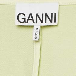 Pre Owned غاني كارديغان قصير محبوك بتمدد أخضر نعناعي صغير جدًا