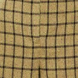 مملوكة مسبقًا شورت جانّي بيج قطن بمربعات وأطراف مثنية مقاس كبير جداً مريح