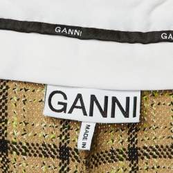 مملوكة مسبقًا شورت جانّي بيج قطن بمربعات وأطراف مثنية مقاس كبير جداً مريح