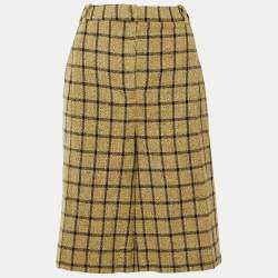 مملوكة مسبقًا شورت جانّي بيج قطن بمربعات وأطراف مثنية مقاس كبير جداً مريح