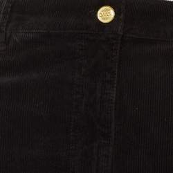 مملوكة مسبقًا تنورة ماكسي مخملية سوداء من غاني مقاس كبير جدًا