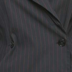 مملوكة مسبقًا بليزر تويل مخطط غير متماثل أزرق كحلي جاني مقاس صغير - سمول