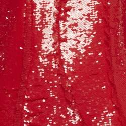 مملوكة مسبقًا فستان غاني كاتلاين بترتر أحمر ماكسي مقاس صغير