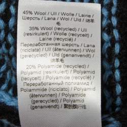 Pre Owned Ganni Blue/Black Rib Knit Sweater Vest XS