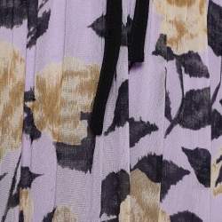 Pre Owned Ganni Lilac Crepe Georgette Carlton Maxi Dress L