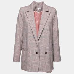 Ganni checked hot sale cady blazer