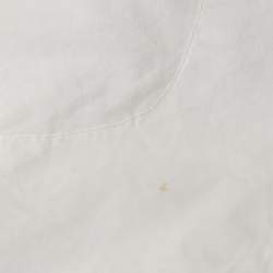 Pre Owned Ganni White Cotton Oversized Ruffled Collar Shirt L