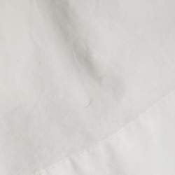 Pre Owned Ganni White Cotton Oversized Ruffled Collar Shirt L
