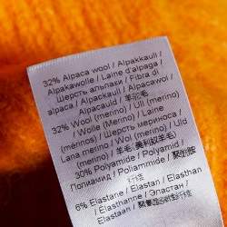 Pre Owned Ganni Orange Wool Blend Crystals Button Detail Sweater Vest M