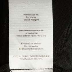 Pre Owned Ganni Black Lace and Kendal Silk Padded Shoulder Gown S