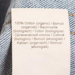 Pre Owned Ganni Light Blue Washed Denim High Waist Jeans S Waist 26