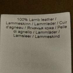 Pre Owned Ganni Military Green Leather Buttoned Mini Dress S