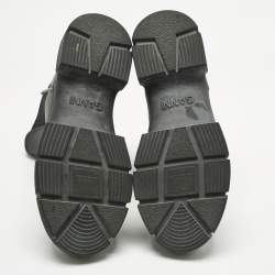 Pre Owned Ganni Black Rubber City Ankle Boots Size 36