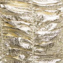 Pre Owned Georgia Alice Metallic Lamé Ruche Puff Sleeve Vegas Crop Top M