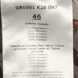 مملوكة مسبقًا بلوزة جيامبا حرير بطبعة زهور بورجوندي مقاس كبير (لارج)