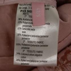 Pre Owned فستان ميني جيامبا جاكار وردي مورد مطبوع بحلية دانتيل مقاس متوسط - ميديوم