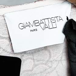 مملوكة مسبقًا Giambattista Valli Pink Embroidered Tulle Floral Applique Detail Gown L