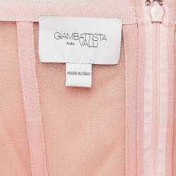 Giambattista Valli Pink Silk Off-Shoulder Ruffled Mini Dress M