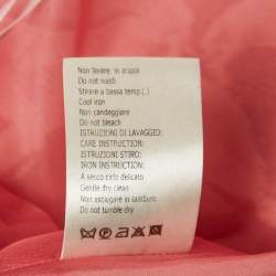 Pre Owned Giambattista Valli Pink Floral Jacquard Silk Flared Mini Dress XS