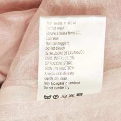 Pre Owned Giambattista Valli Pink Floral Jacquard Pleated Mini Skirt M