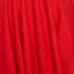 Giambattista Valli Red Knit Flared Mini Skirt S