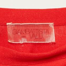 Giambattista Valli Red Knit Flared Mini Skirt S