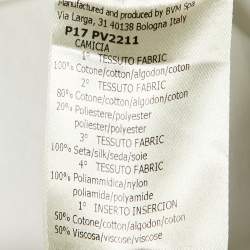 Pre Owned Giambattista Valli White Lace Trim Cotton Ruffled Top M