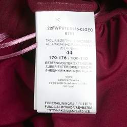 Giambattista Valli Dark Red Silk Bow Detail Maxi Dress M