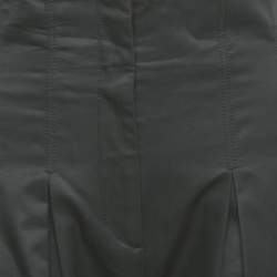مملوكة مسبقًا Giambattista Valli Dark Green Cotton Pleated High Waist Trouser S 