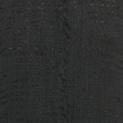 مملوكة مسبقًا Giambattista Valli Black Tweed Mid-Length Coat S