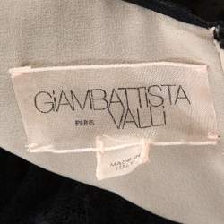 Pre Owned فستان جيامباتيستا فالي ميدي بيبلوم فلوكد تول أسود S