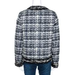 Giambattista Valli Monochrome Printed Button Front Jacket M