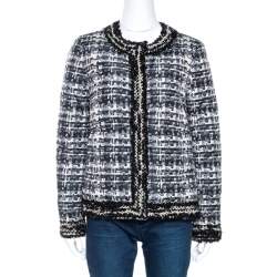 Giambattista Valli Monochrome Printed Button Front Jacket M