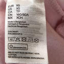 Giambattista Valli x HM Light Pink Logo Print Cotton Hooded Jumper XS