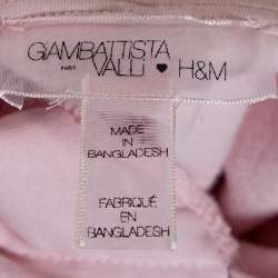 Giambattista Valli x HM Light Pink Logo Print Cotton Hooded Jumper XS