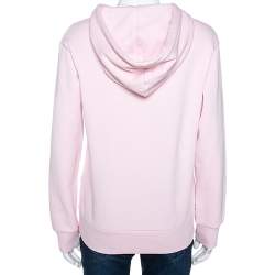 Giambattista Valli x HM Light Pink Logo Print Cotton Hooded Jumper XS