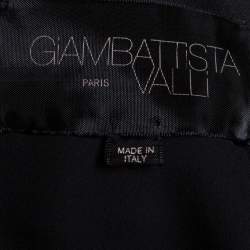 Pre Owned Giambattista Valli Black Silk Wool Sleeveless Pencil Dress S