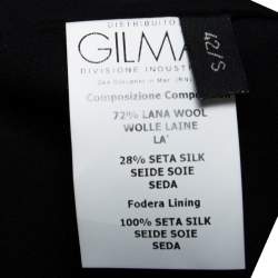 Pre Owned Giambattista Valli Black Silk Wool Sleeveless Pencil Dress S