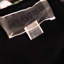 Pre Owned Giambattista Valli Black Floral Jacquard & Lace Mini Dress L