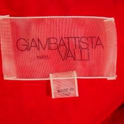 مملوكة مسبقًا كارديغان جيامباتيستا فالي مفتوح من الأمام تويد مزخرف زهور أحمر مقاس متوسط