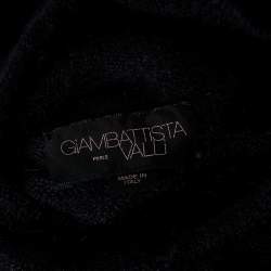 Giambattista Valli Black Mohair Wool Distressed Oversized Jumper S