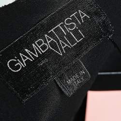 Giambattista Valli Black Printed Wool & Silk Paneled Shift Dress S