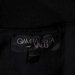 Giambattista Valli Black & Printed Wool Sleeveless Dress M
