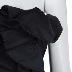 مملوكة مسبقًا Giambattista Valli Black Ruffle Dress XXS
