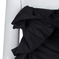 مملوكة مسبقًا Giambattista Valli Black Ruffle Dress XXS