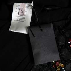 Giambattista Valli Black Sequin & Stud Embellished Tulle Evening Gown S